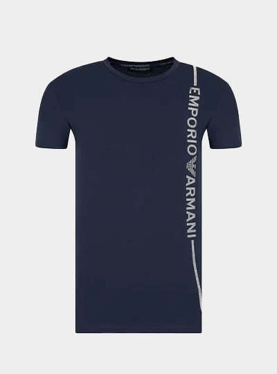 T-shirt underwear slim fit in cotone organico Side logo Armani Sustainability Values