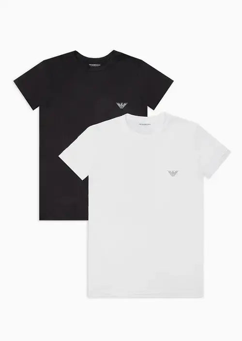 T-shirt loungewear slim fit white/black